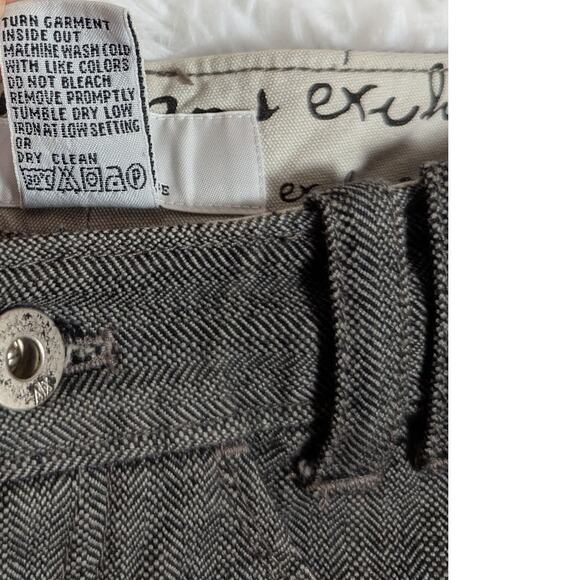 Y2K Armani Exchange Cotton Twill Cropped Pants Gray Size 2 - Picture 4 of 10